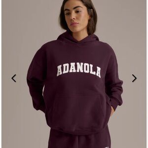 Adanola Varsity Hoodie Dark Cherry